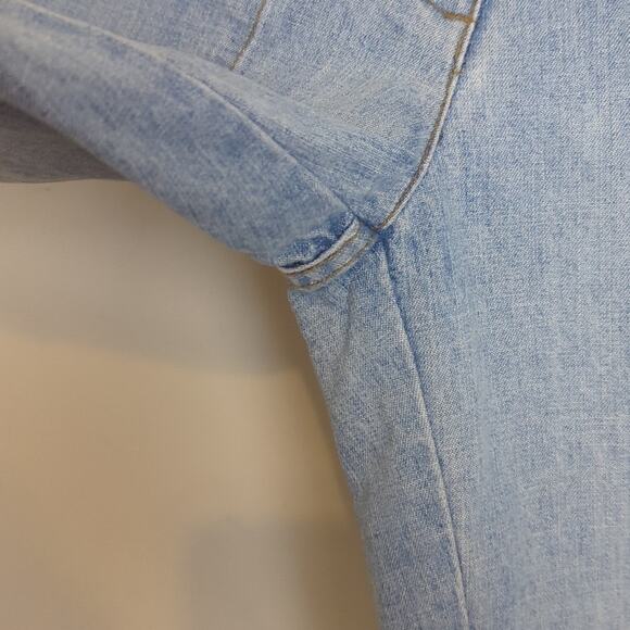 Vintage Calvin Klein Cropped Straight Wide Leg Jeans Light Wash Women's 8 - Picture 5 of 12